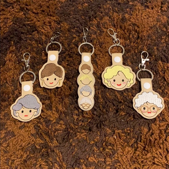 Golden Girls Accessories - Set of 5 Golden Girls Keychains
